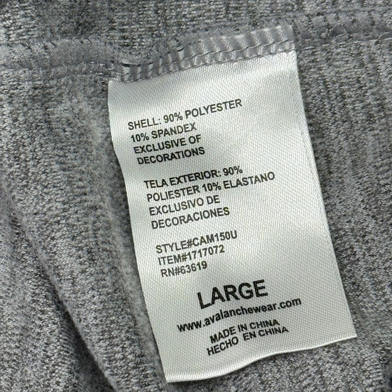 Avalanche Outdoor Supply Gray 1/4 Zip Performance Fleece Stretch Pullover Large gallery