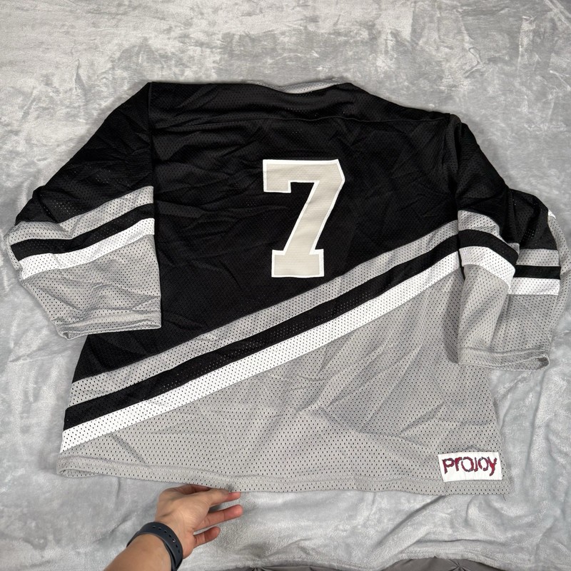 Vintage Silver Bullets Hockey Jersey Mens XL ProJoy Made In Canada Black gallery