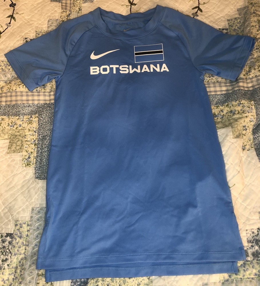 Nike PRO ELITE Team Botswana Track & Field Running Shirt Size XXS Blue Rare