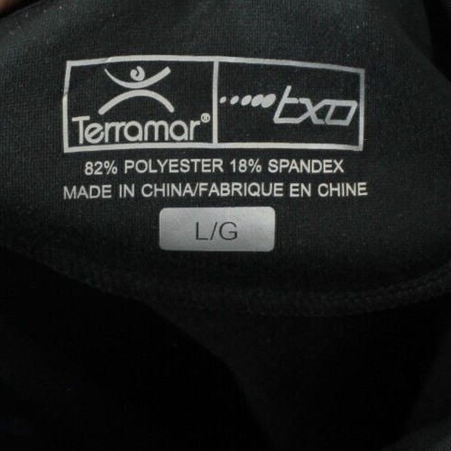 TERRAMAR TXO MEN'S BLACK MID LAYER 1/2 ZIP SIZE L EUC! gallery