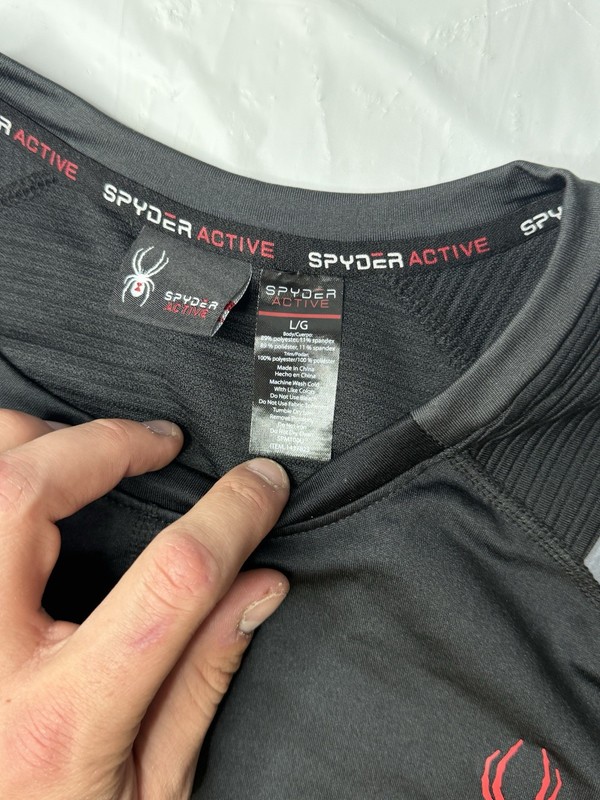 Spyder Active ProWeb Compression Athletic Shirt Black Red Men’s Large gallery