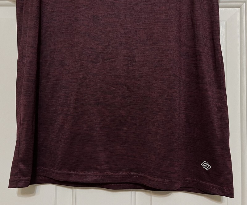 Zelos Size M Maroon Short Sleeve Activewear Shirt Men's gallery
