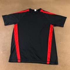 Sport-Tek Men’s Size Medium Black Red Colorblock PosiCharge Competitor Tee ST351