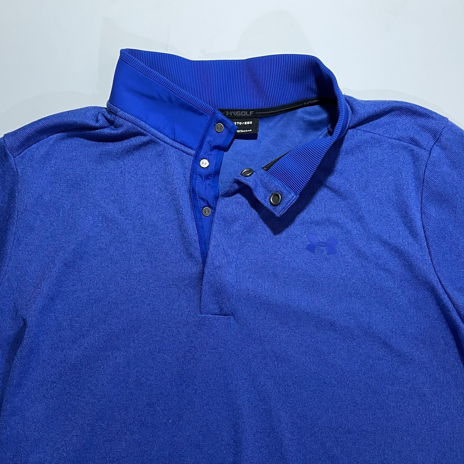 Under Armour Golf Storm 1/4 Button Pullover Sweater, 2XL, Loose Fit, Blue gallery