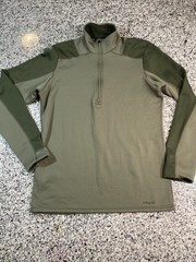Patagonia Expedition Weight Capilene Shirt Men Medium Green 1/4 Zip Thermal