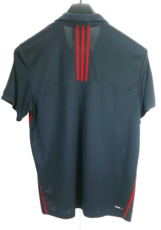 Adidas Climalite Performance golf polo shirt men XL Dark Navy Blue/Red gallery