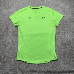 Nike Rafael Nadal Rafa Dri-FIT Tennis Shirt Mens Medium Lime V Neck Tennis