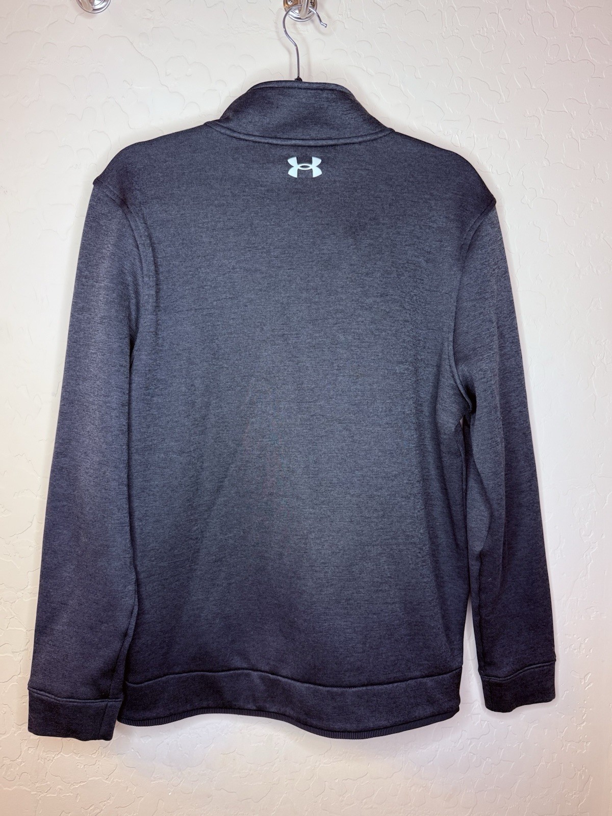 Under Armour Men’s Medium Quarter Zip Golf Pullover Navy Fleece Knit Preppy ⛳️❄️ gallery