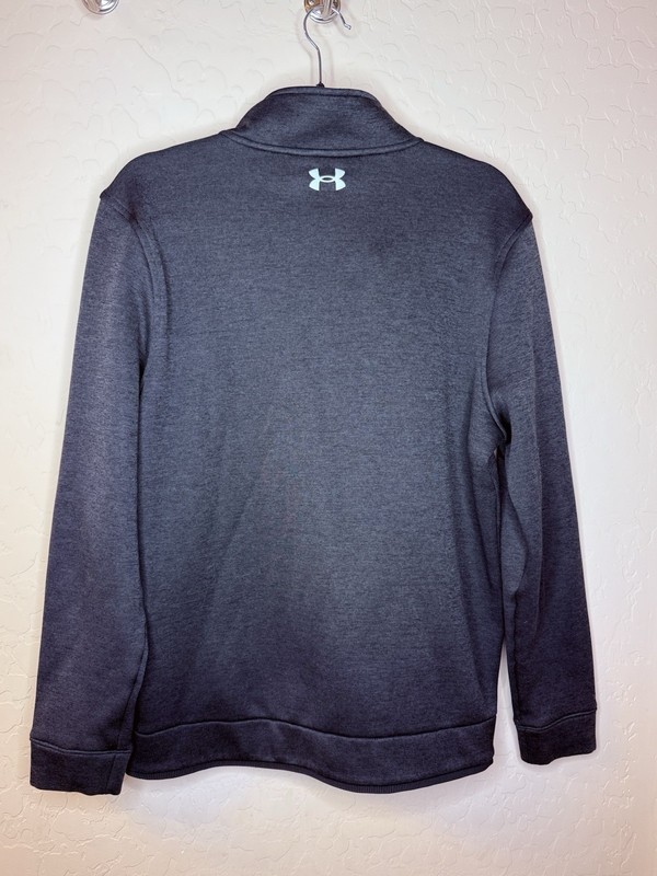 Under Armour Men’s Medium Quarter Zip Golf Pullover Navy Fleece Knit Preppy ⛳️❄️ gallery