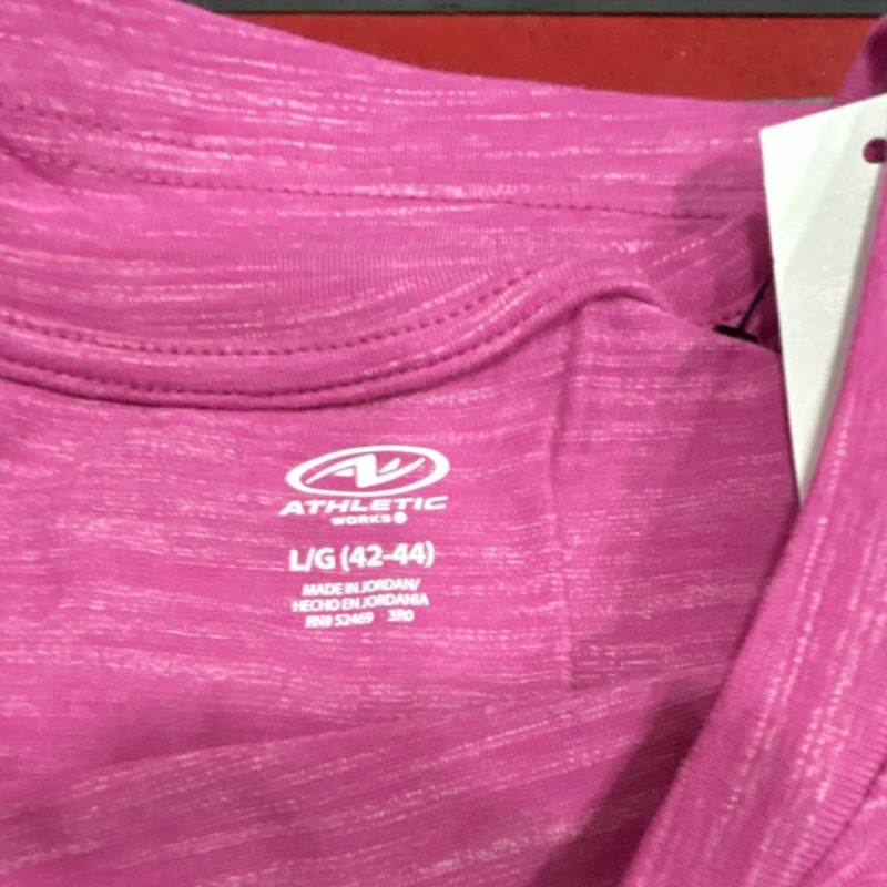 Athletic Works Men's Pink Graphic Coffee Theme Polyester T-Shirt L/G (42-44) gallery