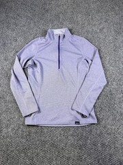 Patagonia Capilene Midweight Pullover Mens Small Purple Quarter Zip Base Layer