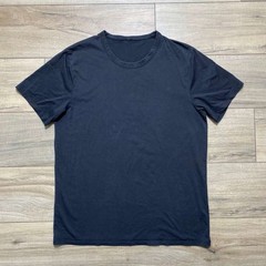 Lululemon Men’s Crewneck Solid Basic Short Sleeve Short Black See Measurements