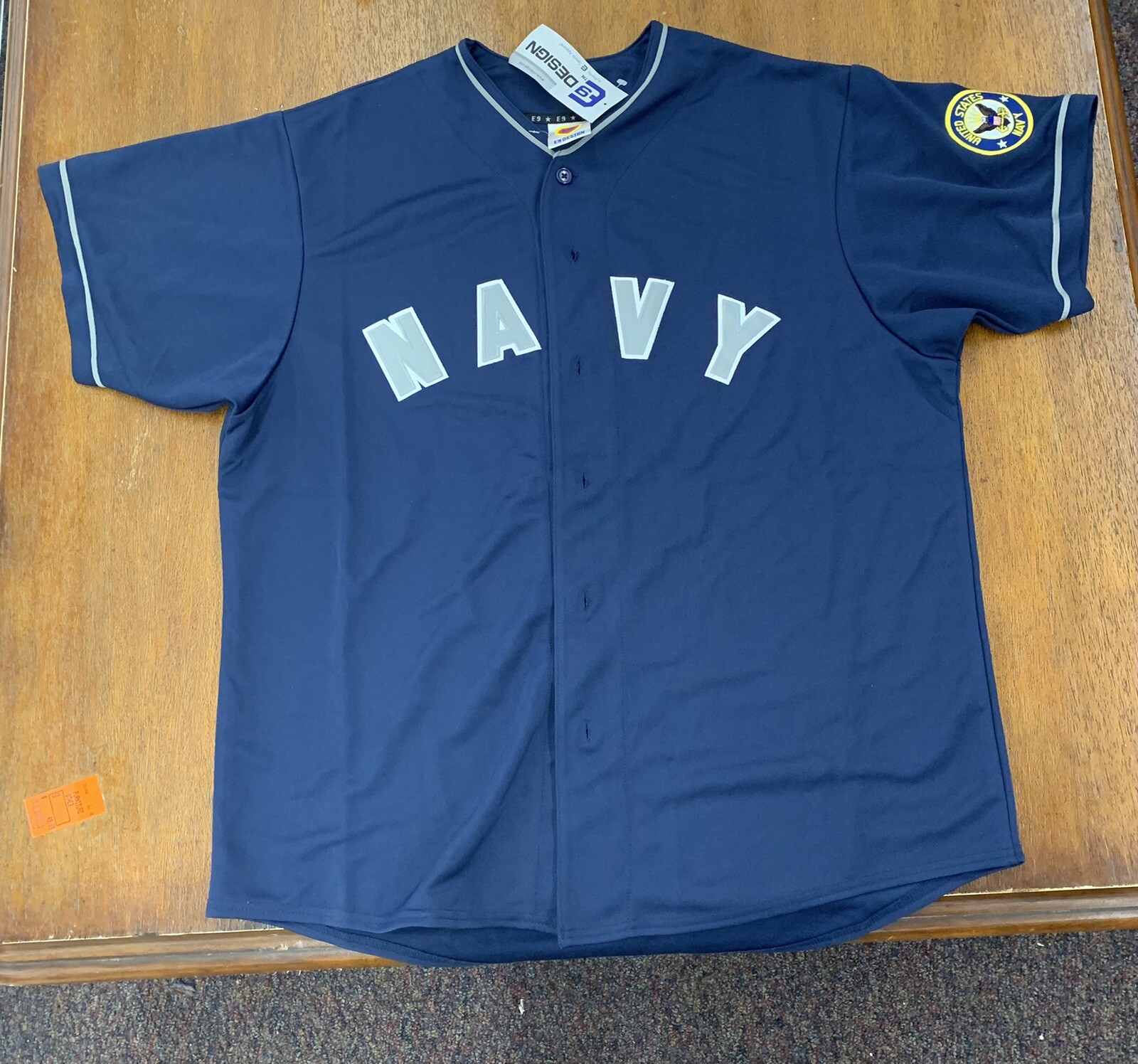 US Navy Baseball Jersey USA Military XXL Vintage (Made In Korea) gallery