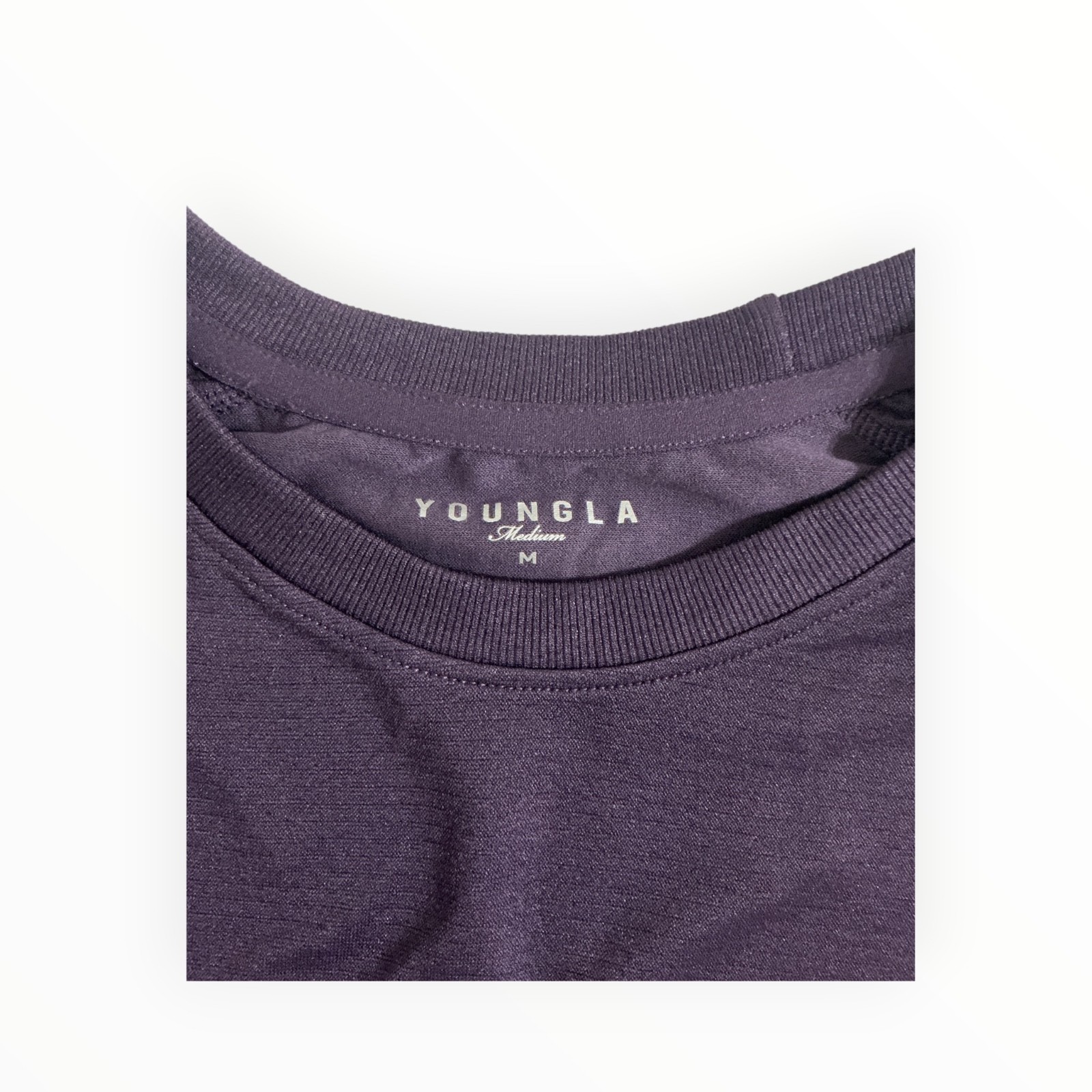 YoungLA 823 Compression Shirt Dark Purple Mens Medium Long Sleeve Gym Fit gallery