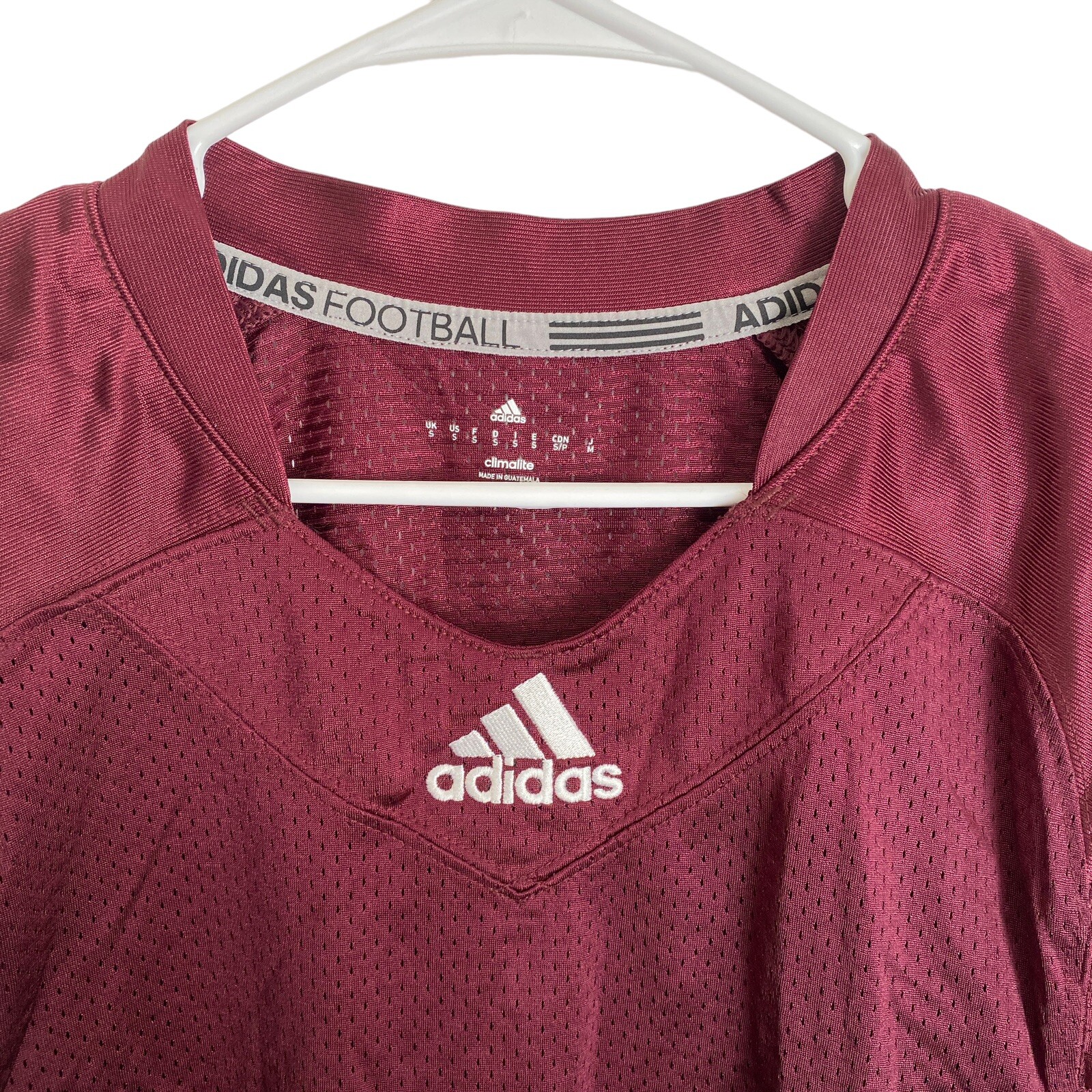 Adidas Techfit Hyped Football Jersey Maroon/White Size S AZ9274 Press Coverage gallery