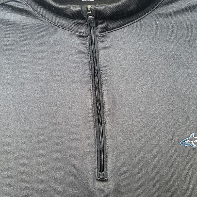 Greg Norman Long Sleeve 1/3 Zip Up Lightweight Jacket Pullover Size XL Black gallery