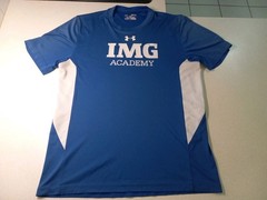 Mens Blue & White IMG ACADEMY under Armour Shirt Size M