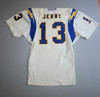 Rawlings Football Jersey Large White 13 Jerry Mesh Worn Blue Yellow gallery