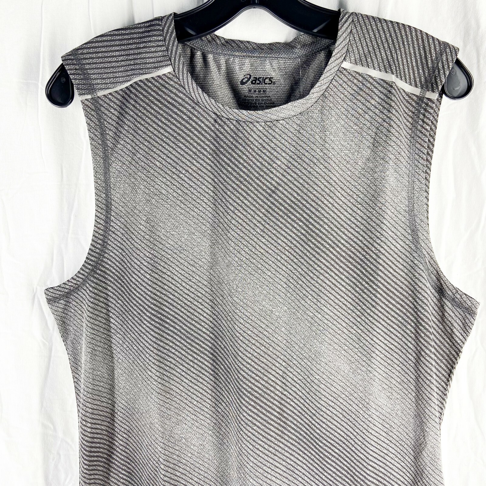 ASICS Mens Dark Gray Reflective Quickdry Training Sleeveless Top gallery