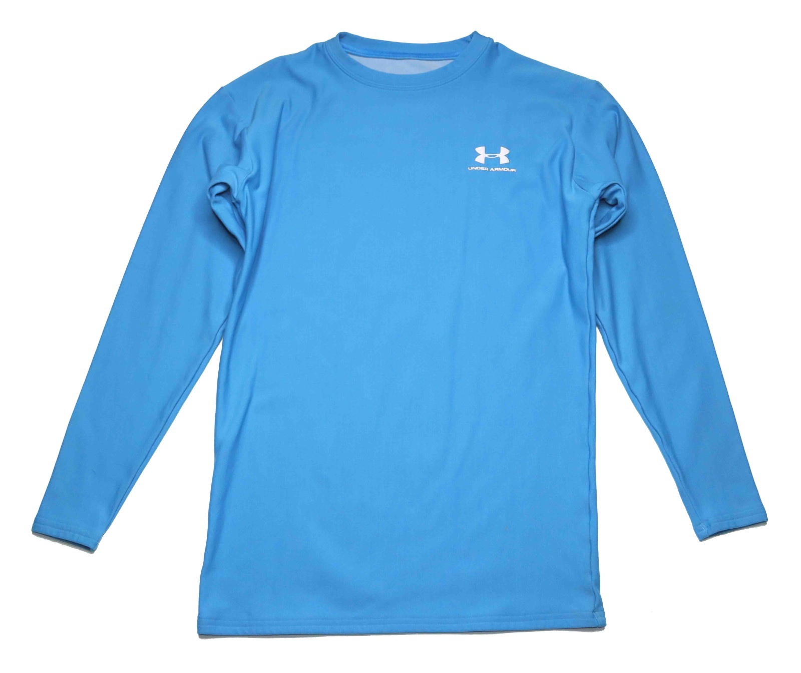 Under Armour ColdGear Light Blue Compression Crew Long Sleeve Shirt Mens Size L gallery