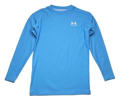 Under Armour ColdGear Light Blue Compression Crew Long Sleeve Shirt Mens Size L