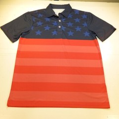 U SUCK AT GOLF USAG USA UNITED STATES AMERICA FLAG POLO SHIRT Mens S