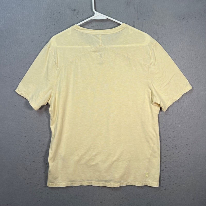 On Running Mens Yellow T-Shirt Size Large Lightweight & Breathable Athletic gallery
