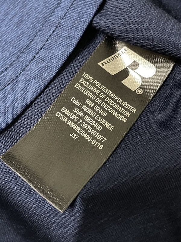 Russell Dri-Power 360 T Shirt BOYS 2XL 36x26 SS Heather Blu Lightweight Poly EUC gallery