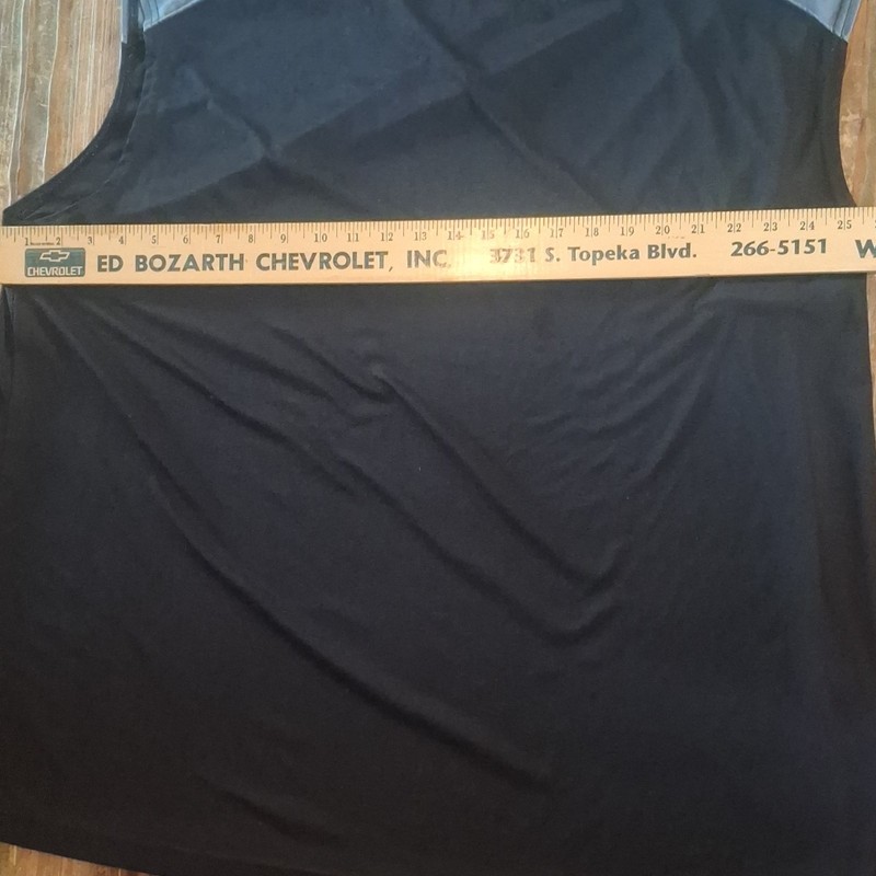 Open Trails Men's 3X-Large Black Gray Sleeveless Tank Top Lightweight Polyester gallery