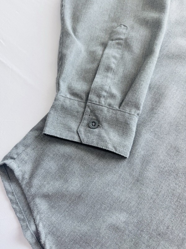 ORVIS Men’s Flannel Shirt, XL, Gray, Solid Classic Long Sleeve LS, Pockets gallery