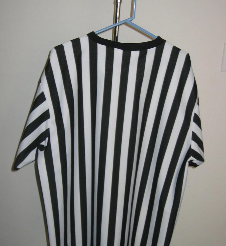 REFEREE REF SHIRT SPORTS BASKETBALL SOCCER LACROSSE COSTUME SIZE XXLG-2XLG 50-52 gallery