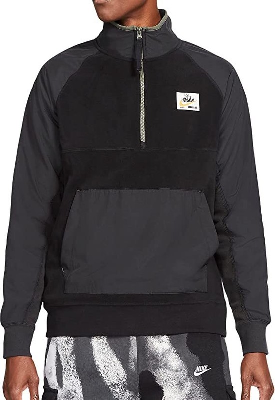 Nike Sportswear 1/2 Zip Pullover Fleece Off Noir size MEDIUM gallery