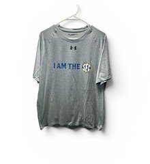 Under Armour HeatGear Men’s XL Loose Gray SEC Graphic Crew Neck T-Shirt