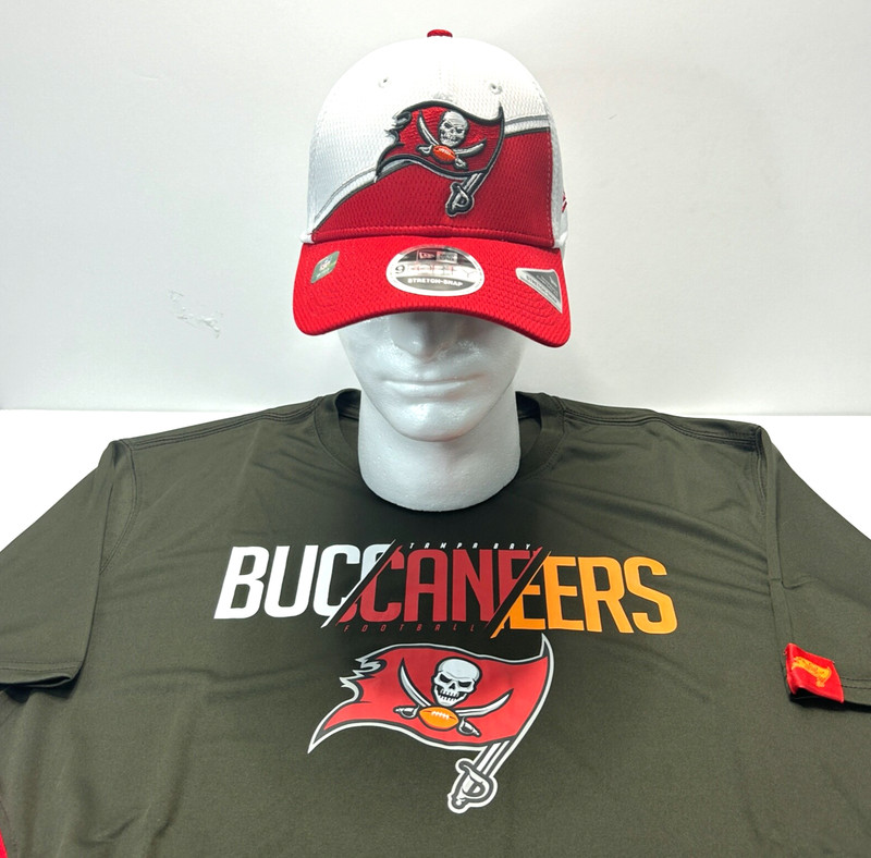 NFL Official Tampa Bay Bucs Mens Dri Fit Jersey Size XL + New Era 9Forty Hat/Cap gallery