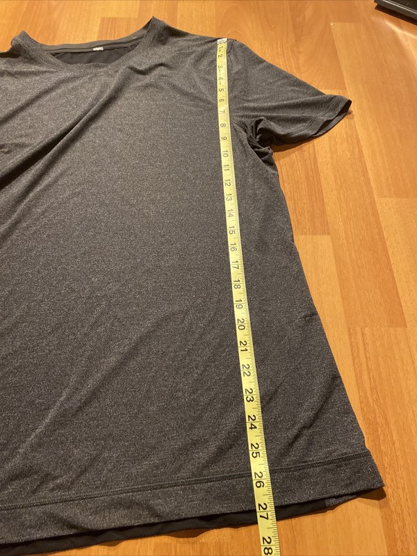 Lululemon Active Shirt Men’s Medium? Stretch Running Gray And Black gallery