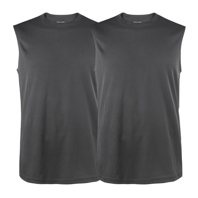 2 Pack Men's Solid Performance Quick Dry Tank Top Moisture Wicking S-3XL Basic gallery