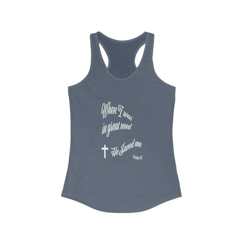 Next Level Ideal Racerback Tank "When I was in Great Need" sp gallery