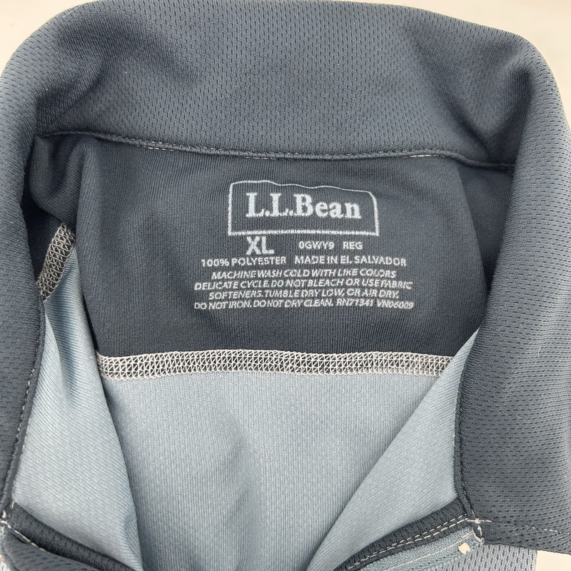 LL Bean 1/4 Zip Pullover Mens XL Blue Performance Short Sleeve Shirt Hiking gallery