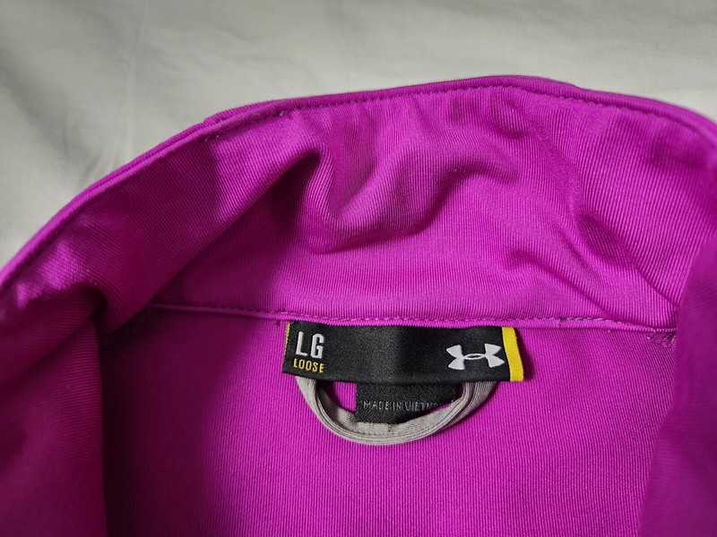 Under Armour Men Golf Outerwear Pullover Blackwolf Run Large Loose Purple gallery