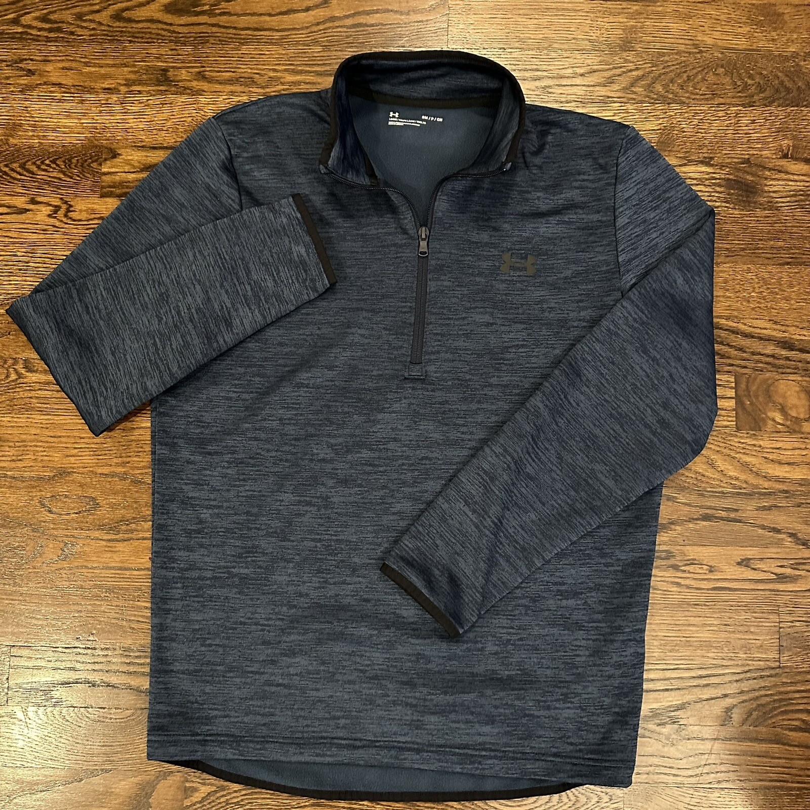Under Armour 1/4 Zip Pullover Mens SM Blue Space Dye Heathered Fleece Jacket gallery