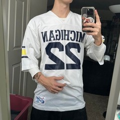 Vintage 80s Champiom UofM University of Michigan Football Jersey Top