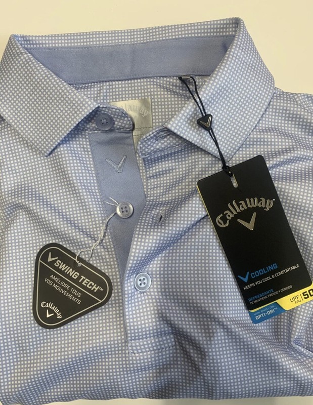 Callaway Opti-Dri Swing Tech Short Sleeve Golf Polo Shirt Men's SBlue Upf50fresh gallery