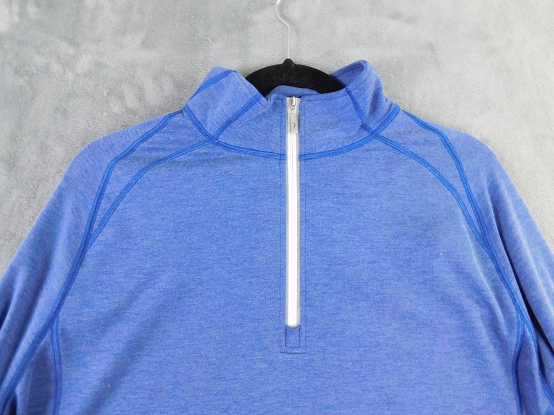 Tommy Bahama Pullover Mens Medium Blue 1/4 Zip Long Sleeve Lightweight Golf gallery