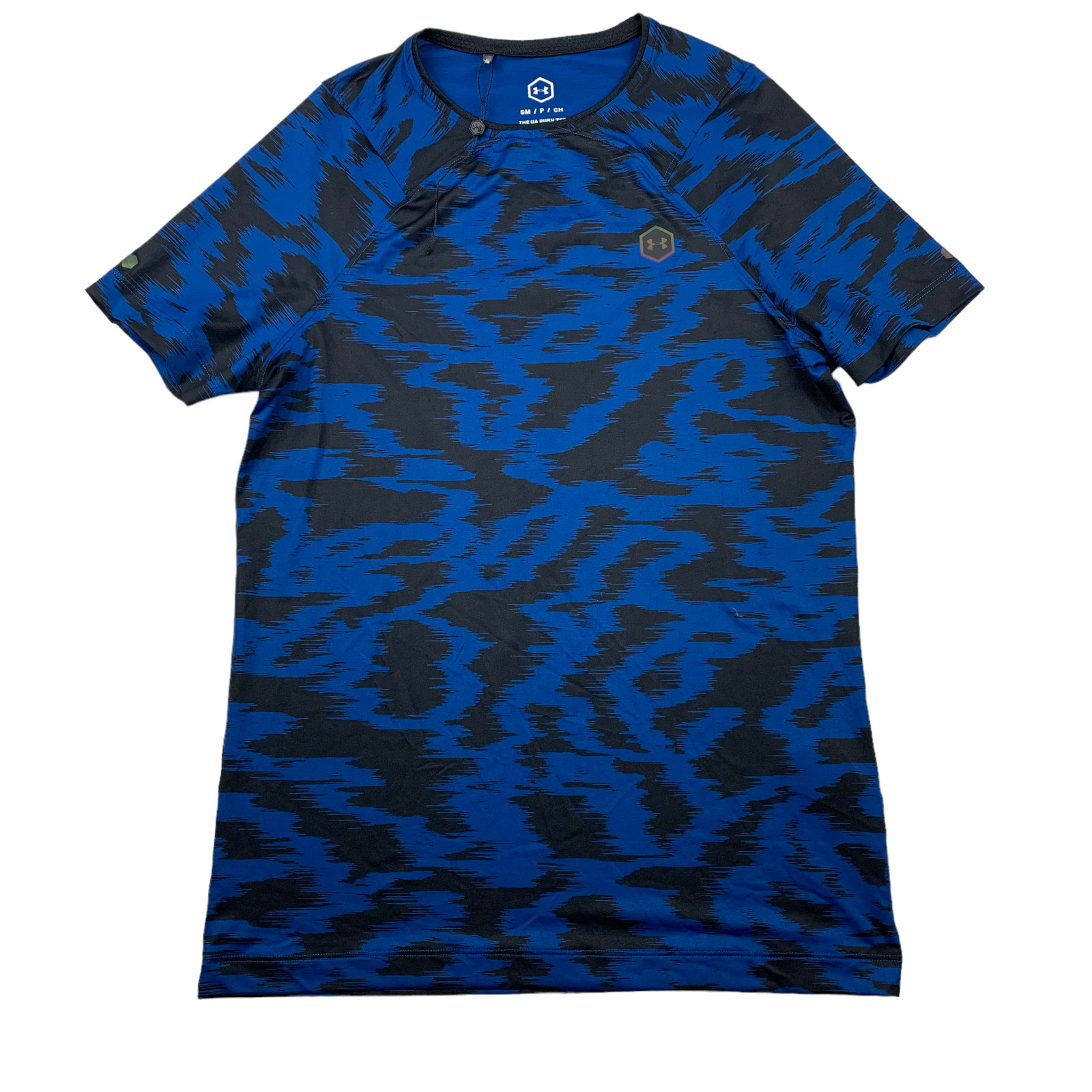 Under Armour Men’s Performance HeatGear Rush Tee T-Shirt Blue/Black • Small gallery
