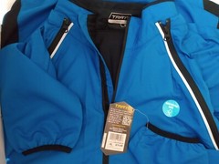 NEW MEN’S TRAYL CYCLING ATHLETIC LIGHT SHELL JACKET / VEST TOP FULL ZIP XL BLUE