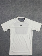 McDavid Compression Shirt Mens Medium White Mesh Short Sleeve Athletic Top