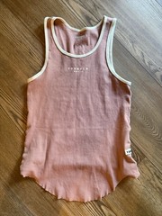 Young LA Men’s Muscle Tank Top Medium Logo Bodybuilding Pink Tan MMXIV