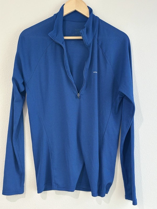 Patagonia Men’s Capilene 2 Lightweight Zip Neck Pullover Size MEDIUM BLUE EUC gallery