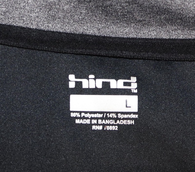 Hind Pullover Mens Large Black Gray Quarter Zip Running Athletic Long Sleeve gallery