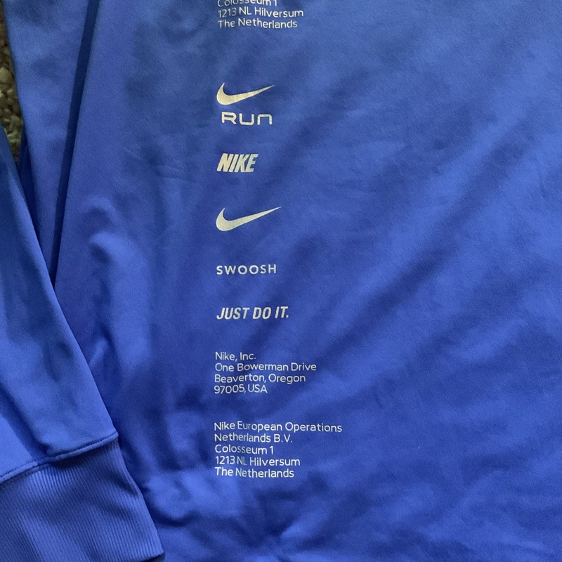 Nike Dri-Fit Element LS Running Top Hyper Royal BQ8183 405 Men’s Large gallery
